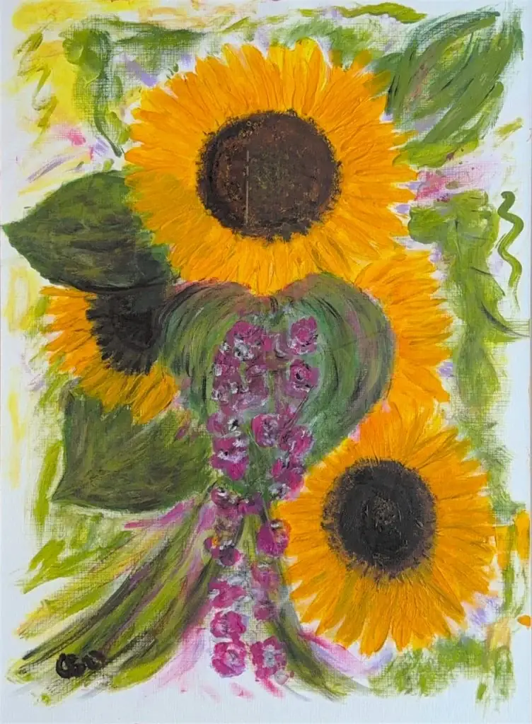 Sonnenblumen 60×45 Acryl