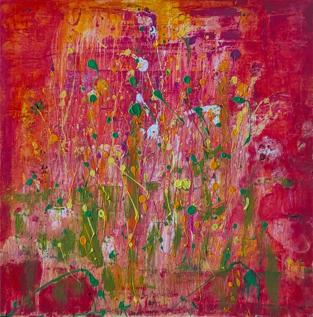 Wiese 80×80 Acryl