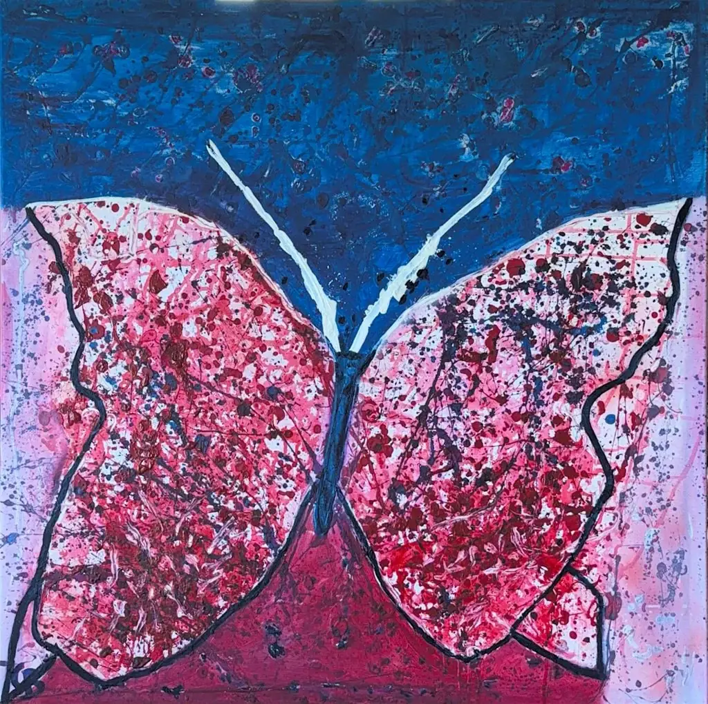Schmetterling 100×100 Acryl